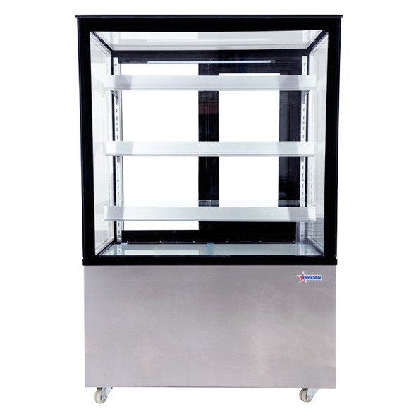 Omcan RS-CN-0271-S Square Glass Refrigerated Display Case, 36" W