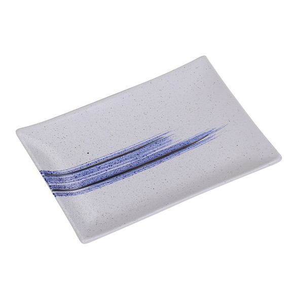 Yanco OC-310 10" x 7" Ocean Rectangular Plate, Blue (24/Case)