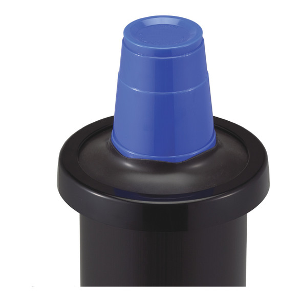 San Jamar C2410CBK EZ-Fit In-Counter Cup Dispenser, 23-1/4" L, Black Gasket