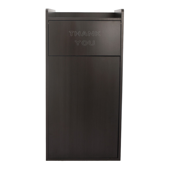 Alpine ALP476-BLK Black 40 Gallon Wood Receptacle Enclosure with Tray Shelf