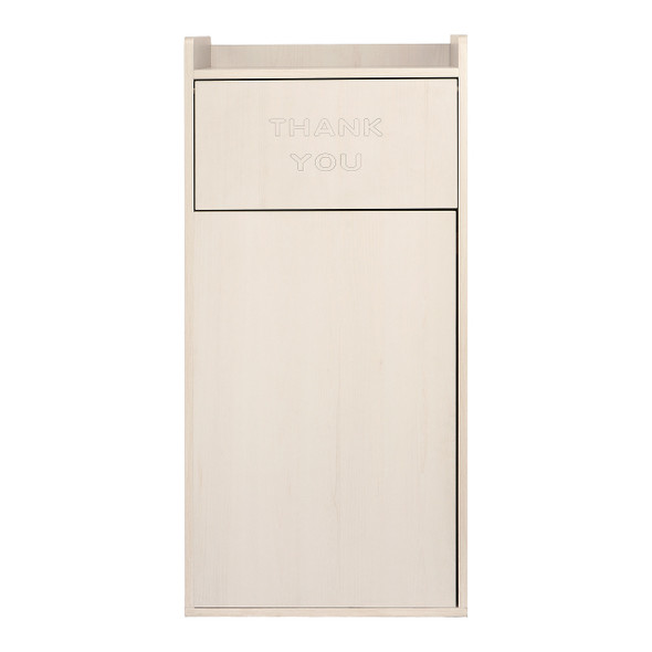 Alpine ALP476-WHI White 40 Gallon Wood Receptacle Enclosure with Tray Shelf