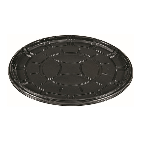D&W CBRE18P 18" Round Black Catering Trays, 50/Case