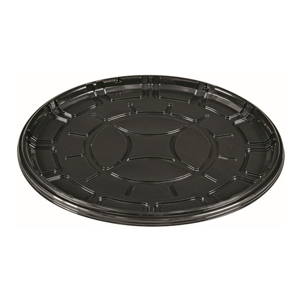 D&W CBRE12P 12" Round Black Catering Trays, 50/Case
