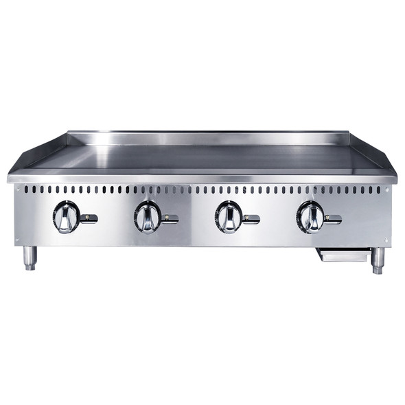 Adcraft BDECTG-48/NG 48" Standard Series Radiant Gas Countertop Griddle - 4 Burner - 120K BTU