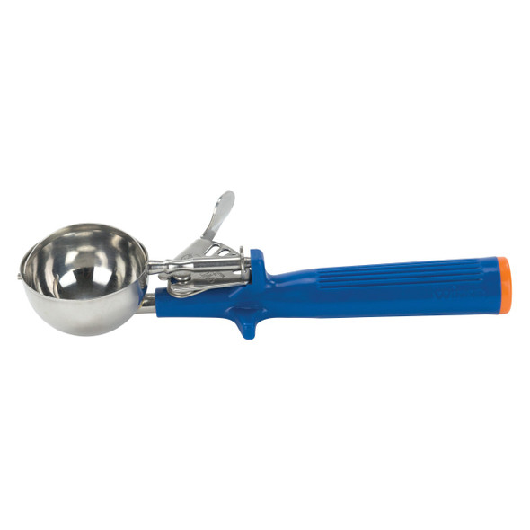 Winco ICOP-16 Deluxe Disher, Size 16, 2 oz., Blue, Stainless