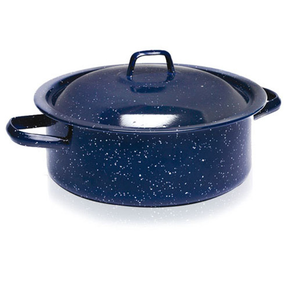 Imusa C20666-1014610W Enamel Stock Pot & Lid, Blue, 4.5 Quart