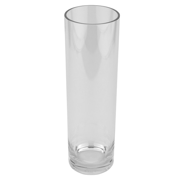 GET V-11-CL Clear Polycarbonate Accent Vase, 4-3/4" dia. x 15-3/4"H