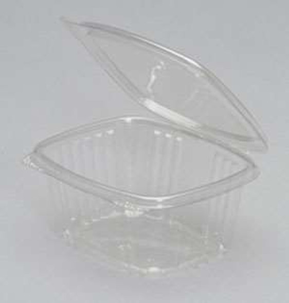 Genpak AD16 16 Oz. Clear Hinged Deli Container, 200/Case