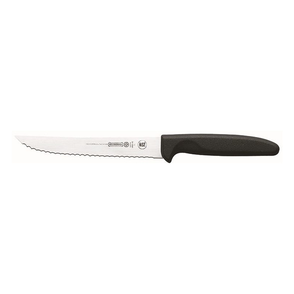 Mundial 5622-6E 6" Utility Slicer Knife, Serrated Edge, Black Poly Handle