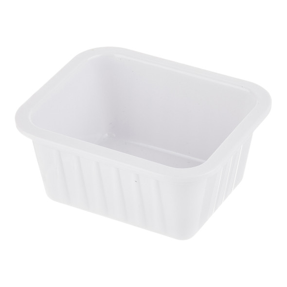 Tablecraft 240009 3 Oz White Rectangle Melamine Sauce Cup