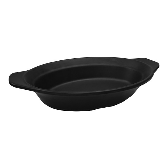 Tablecraft MSV95 19 Oz. Oval Melamine Skillet Server with Handles