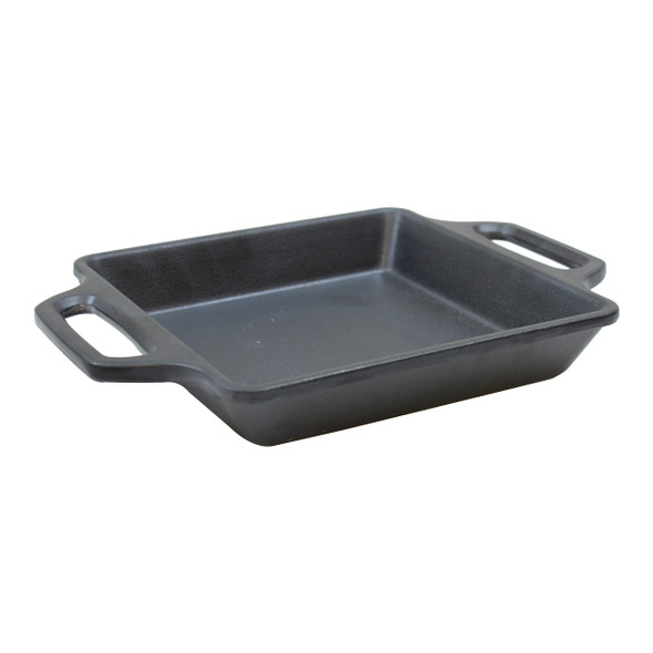 Tablecraft MSSKLT85 32 Oz Square Melamine Skillet Server with Handles