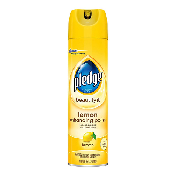 Pledge Beautify Lemon Aerosol, 9.7 Ounces