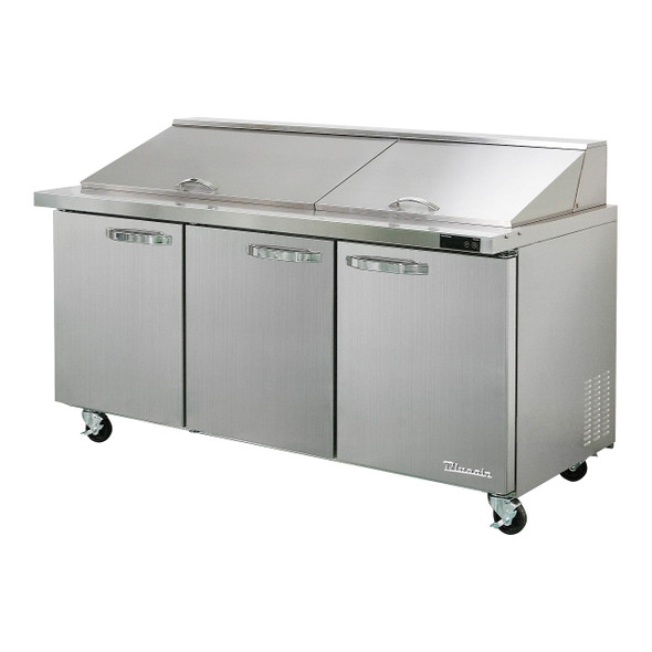 Blue Air BLMT72-HC Mega Top Sandwich Prep Table, Three-Section, 72-3/8"W, Blue Air BLMT72-HC Mega Top Sandwich Prep Table, Three-Section, 72-3/8"W,