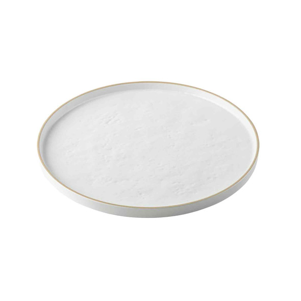 Tablecraft 123515W 10-3/4" Round Melamine White Serving Tray