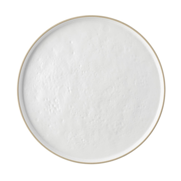 Tablecraft 123517W 14" Round Melamine White Serving Tray