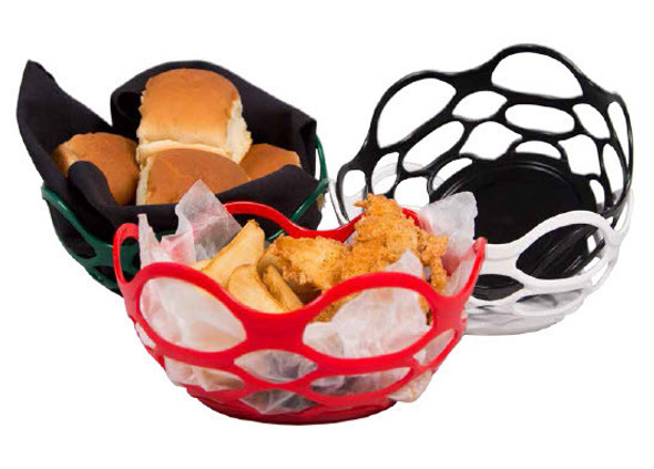 Showing all four colors of HS1072 serving baskets