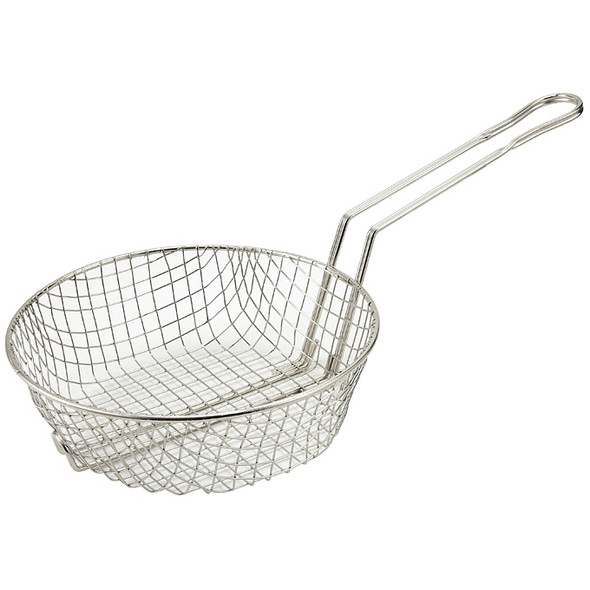 Winco MSB-10 Culinary Basket, 10" dia. x 3" Deep, Coarse Mesh