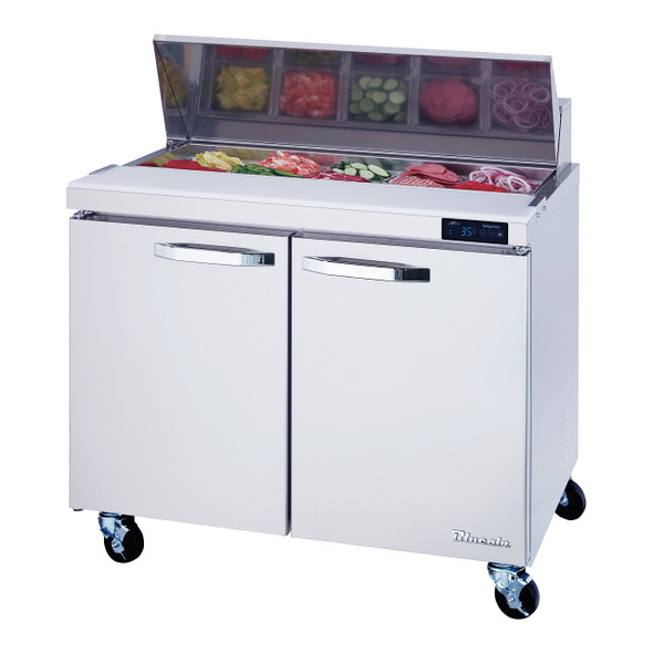 Blue Air BLPT36-HC Sandwich Prep Table, Two-Section, 36-3/8"W, 9.5 cu. ft. Blue Air BLPT36-HC Sandwich Prep Table, Two-Section, 36-3/8"W, 9.5 cu. ft.