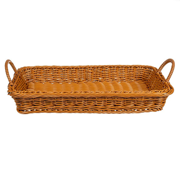 GET WB-1524-HY 18" x 12.25" Rectangular Basket with Handles, Honey