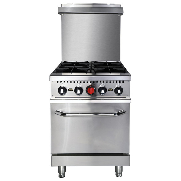 Adcraft BDGR-24/NG 24" Gas Range w/ Oven - 4 Burner - 150K BTU