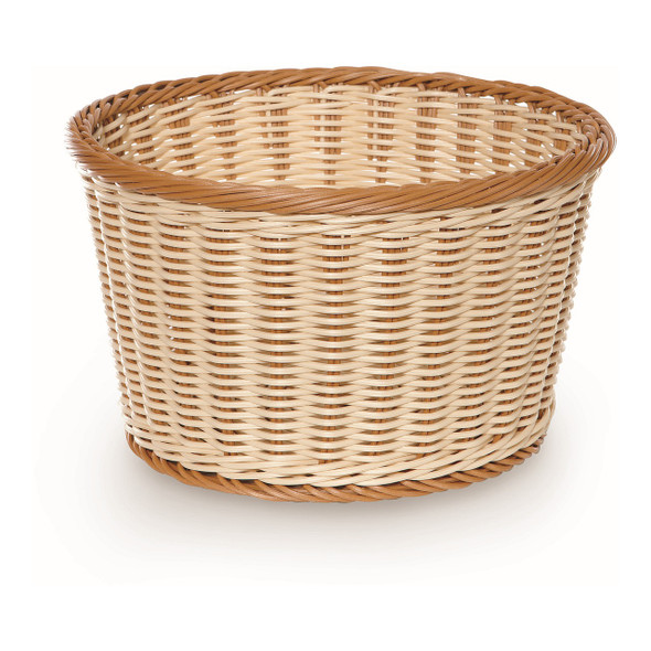 GET WB-1521-TT Round Polyweave Basket, 12" dia. x 7"H, Two-Tone
