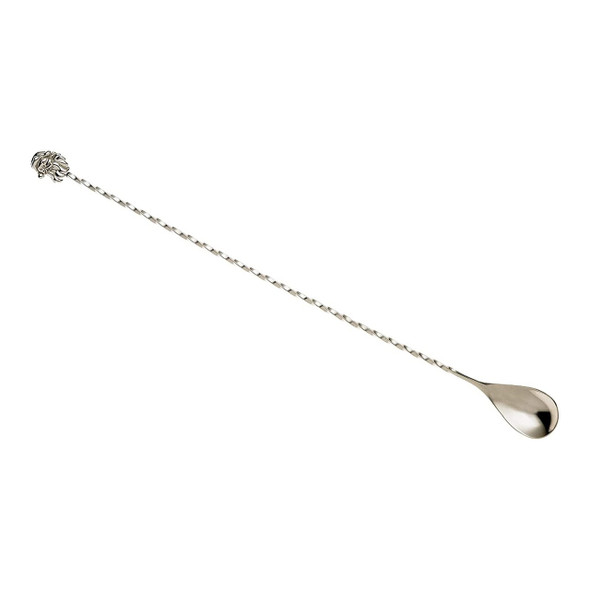 Mercer Barfly M37012SNT Santa Bar Spoon, Stainless Steel, Santa End 12"