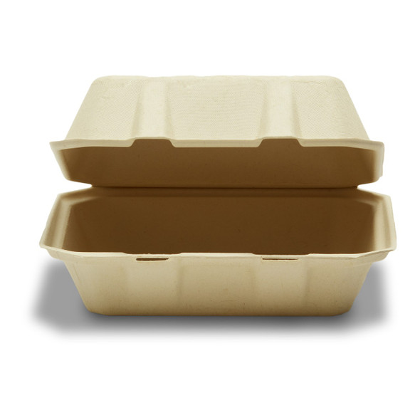 Tellus 433468 Hinged Container, Beige, 8" x 8" (200/Case)