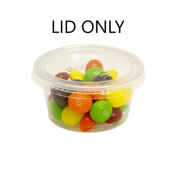 Empress Clear Portion Cup Lids, Fit .75 & 1oz. (2500/Case)