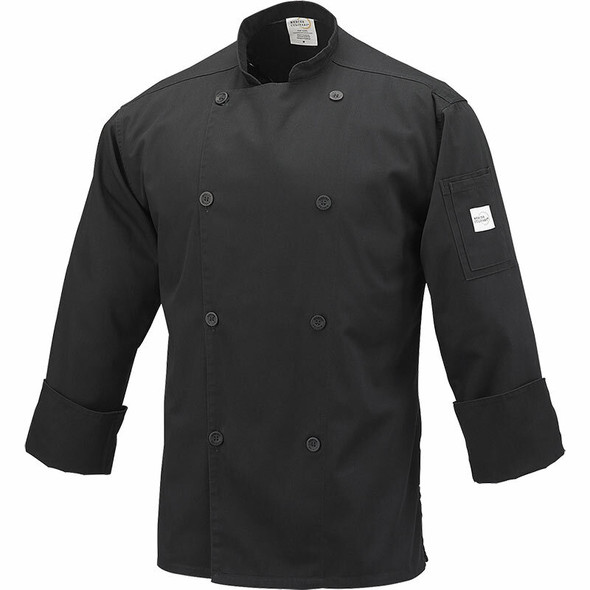 Mercer M60010BKM Millennia Unisex Cook Jacket, Black, Medium
