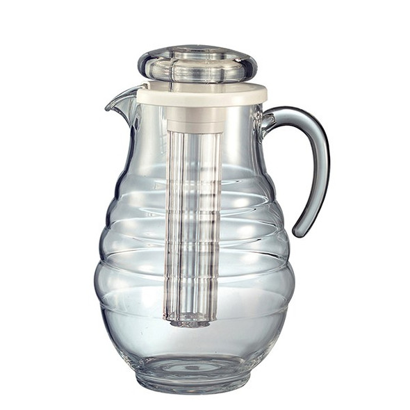 Service Ideas SWP33RB Ribbed Body SAN Pitcher, 3 Liter, Clear