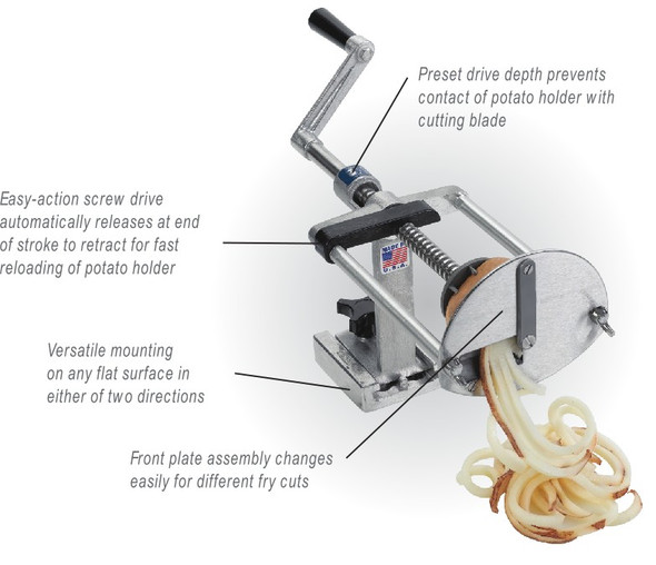Nemco 55050AN-WCT Spiral Fry Potato Cutter, Wavy Chip Twister Fry Nemco 55050AN-WCT Spiral Fry Potato Cutter, Wavy Chip Twister Fry