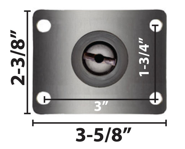 BK 5SBR-1PT-PLY-PS4 Caster Kit, 5" Diameter Swivel Plate Casters