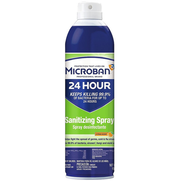 Microban Sanitizing Aerosol Spray, 15 Oz
