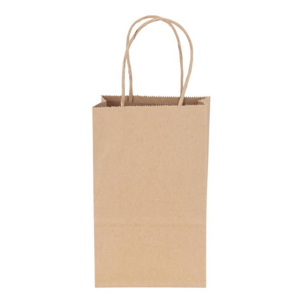 Duro 87093 Gem Paper Shop Bags, Kraft, 60#, 5.25" x 3.25" x 8.38" (250/Case)