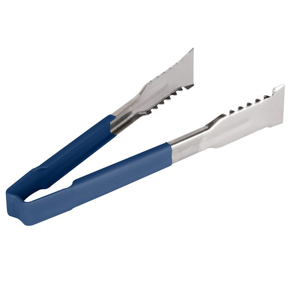 Vollrath 4790930 VersaGrip Tongs, One-Piece, 9.5", Blue Handle