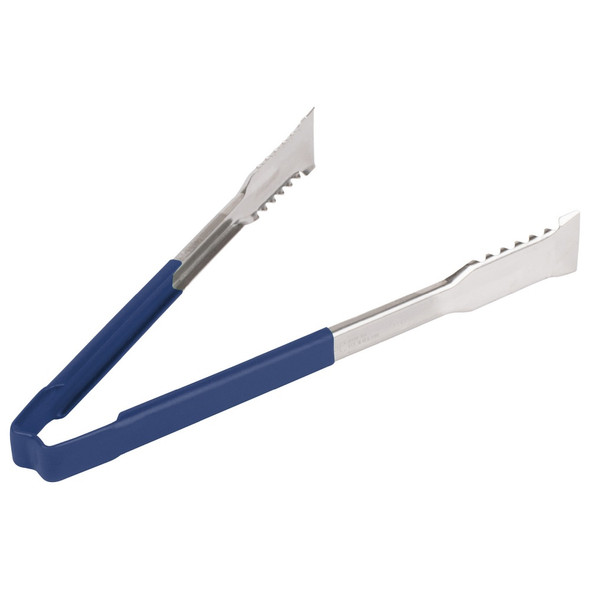 Vollrath 4791230 VersaGrip Tongs, One-Piece, 12", Blue Handle