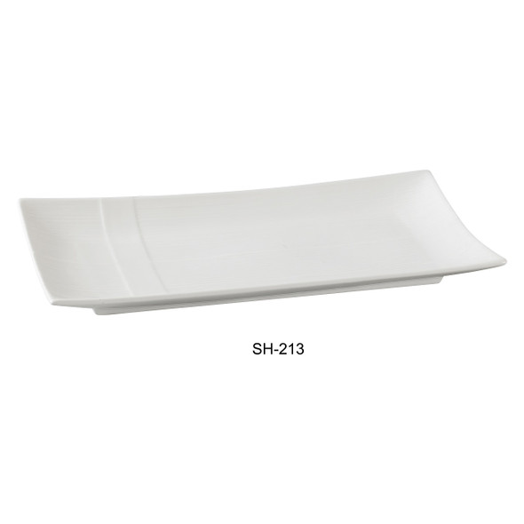 Yanco SH-213 Shanghai Plate, 13-1/2" x 6-1/2", Bone White (12/Case)