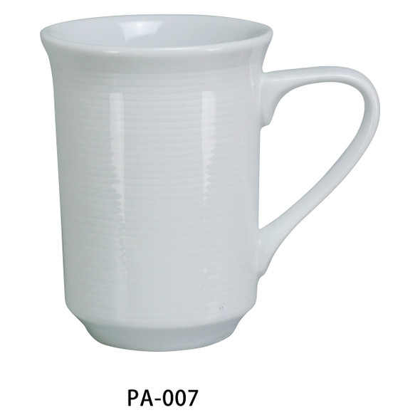 Yanco PA-007 8 oz. Paris Mug, Super White, Porcelain - 36/Case