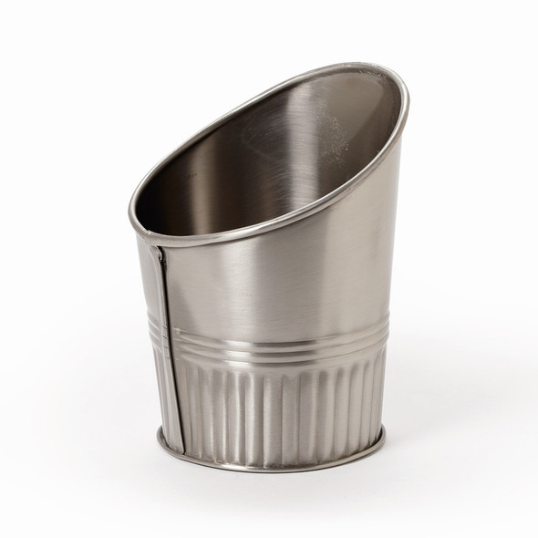 GET MC-34-SS 3.5" Dia. Angled Stainless Steel French Fry Cup