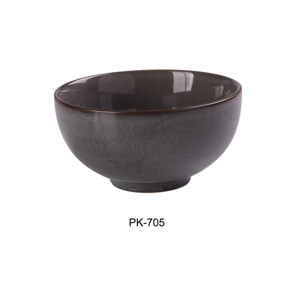 Yanco PK-705 15 oz. Peacock 5" x 2 5/8" Nappie Bowl, 36/Case