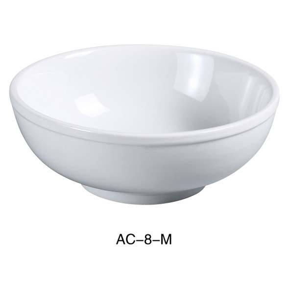 Yanco AC-8-M ABCO 8.5" Menudo Bowl, 48 oz, Porcelain, Super White, Pack of 12