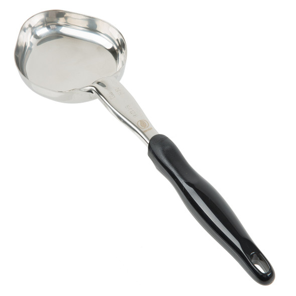 Vollrath 6412820 One Piece Heavy-Duty Spoodle, 8 oz., Solid Oval Bowl, Black Handle
