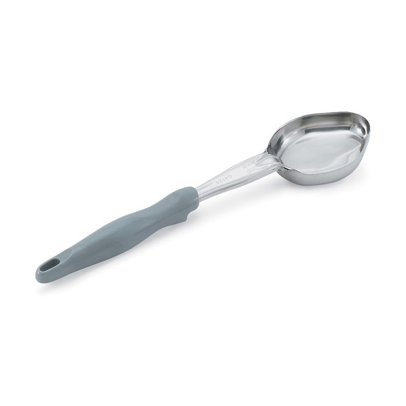 Vollrath 6412445 One Piece Heavy-Duty Spoodle, 4 oz., Solid Oval Bowl, Gray Handle