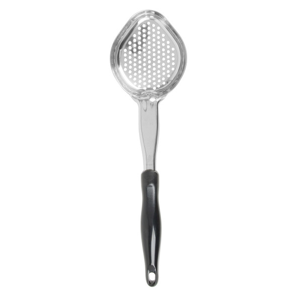 Vollrath 6422620 One Piece Heavy-Duty Spoodle, 6 oz., Perforated Oval Bowl, Black Handle
