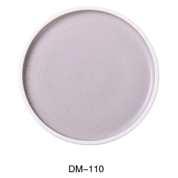 Yanco DM-110 Denmark 10" X 7/8" ROUND PLATE UPRIGHT RIM, Porcelain, Matte Glaze, 12/Case