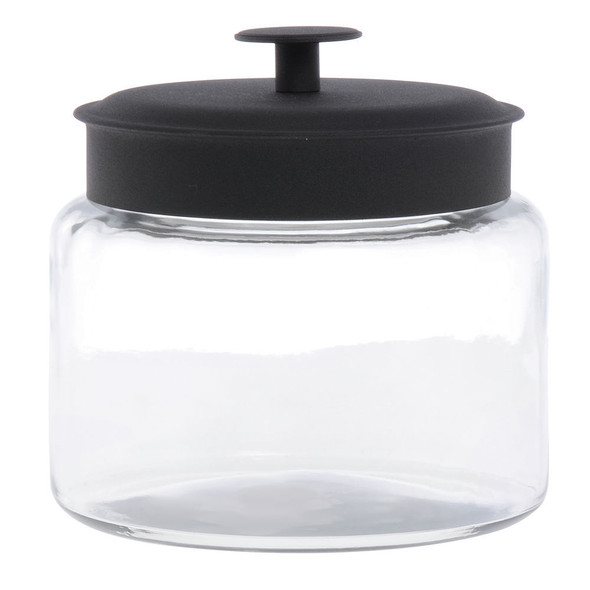 Anchor Hocking 96711AHG17 Montana Jar, 64 oz., Black Metal Cover