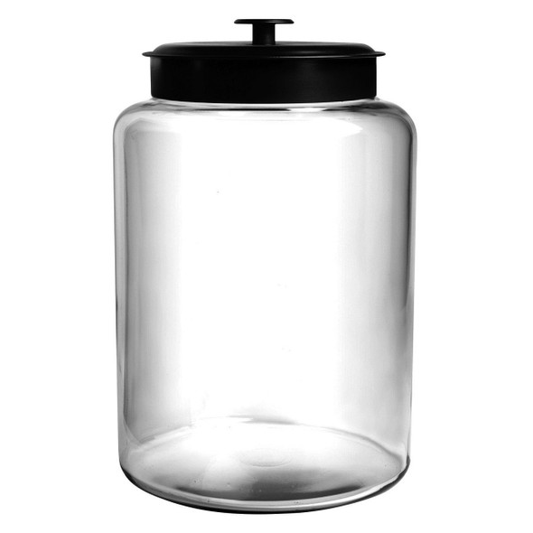 Anchor Hocking 88908AHG17 Montana Jar, 2.5 Gallon, Black Metal Cover