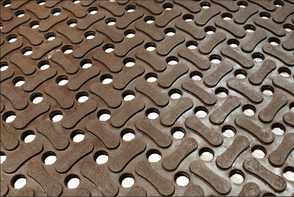 Axia ASG3660BW Brown Anti-Fatigue Mats, 3' x 5' x 3/8", GREASE PROOF, Slip Guard