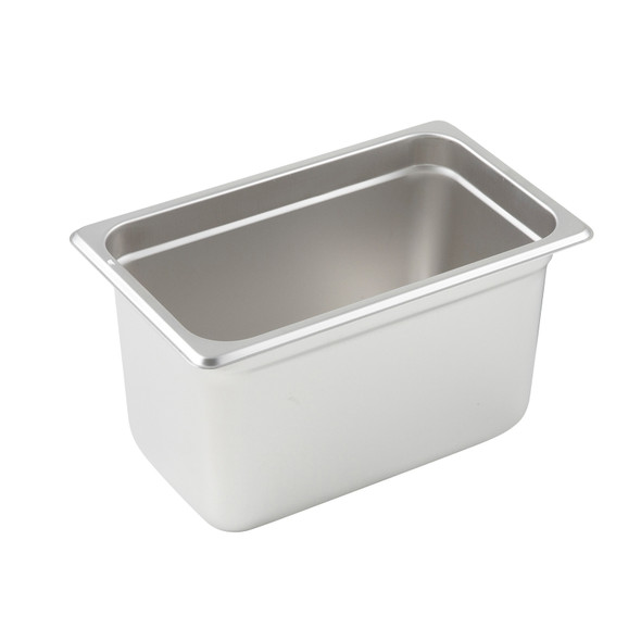 Winco SPJL-406 1/4 Size 6" Deep Stainless Steel Steam Pan - 25 Gauge
